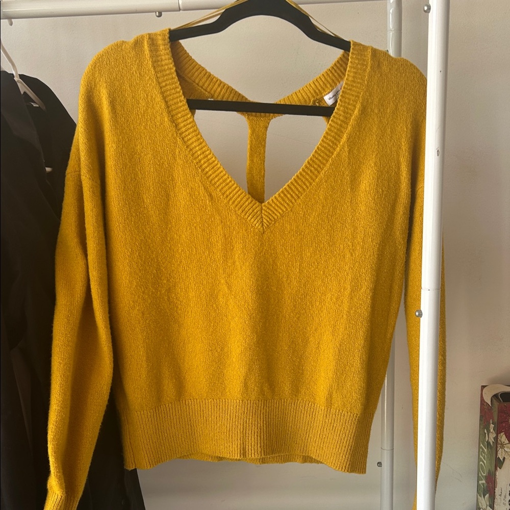 V-Neck Mustard Sweater